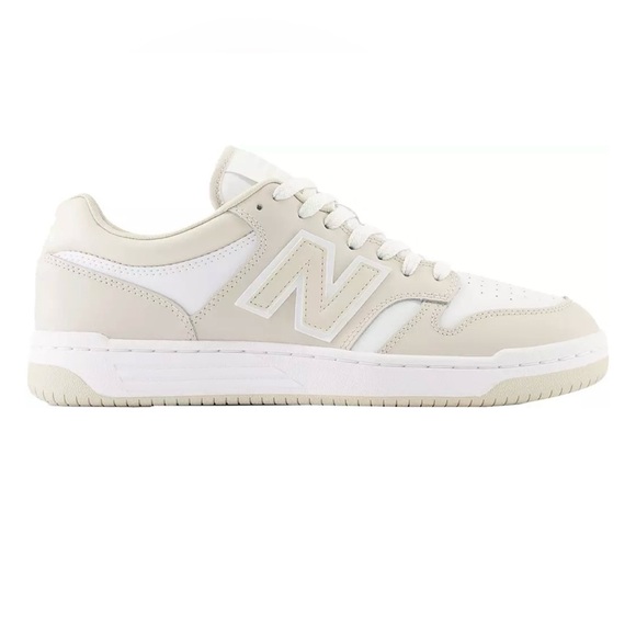 New Balance Shoes - New Balance Beige and White Low-Top Sneakers